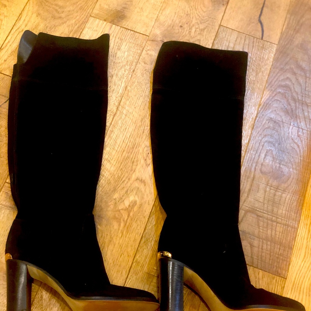 Michael Kors Regina Knee High Black Tall Heeled Boots size 8. - Picture 2 of 4